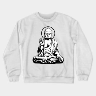 Young Buddha (black white) Crewneck Sweatshirt